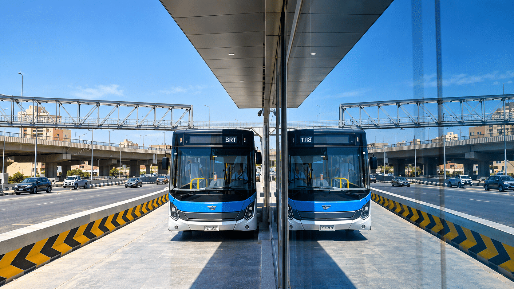 بدء التشغيل المباشر لأتوبيسات BRT بين الإسكندرية الزراعي وصن كابيتال